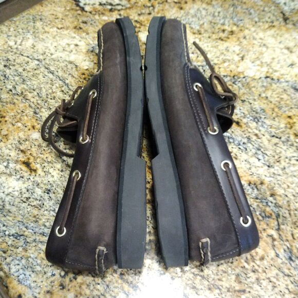 Timberland Sandusky Point Men’s Boat Shoes Leather Nubuck Size 10M Brown 72599 - Picture 7 of 13